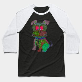 Psychedelic Puppy Baseball T-Shirt